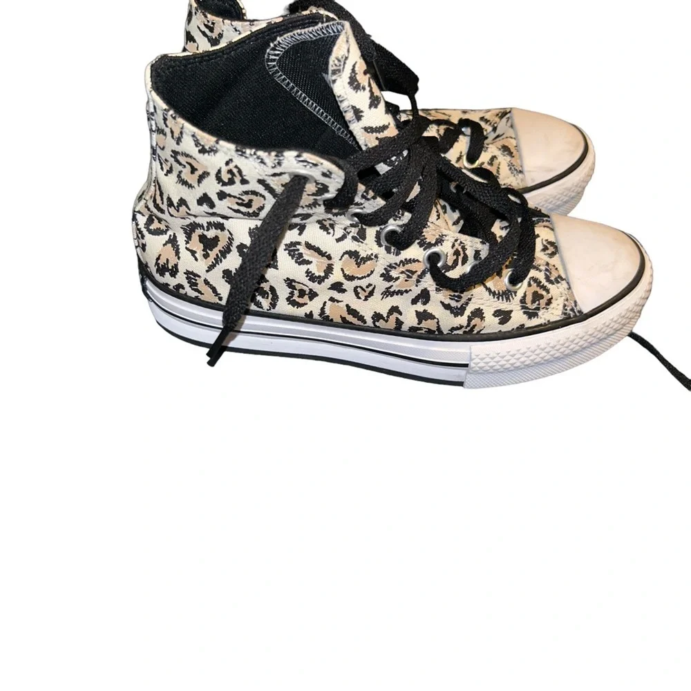 CONVERSE ALL STAR EVA LIFT HI top platform animal print cat youth 4 4Y leopard